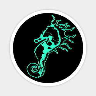 Sleepy Seahorse Aqua/Black Magnet